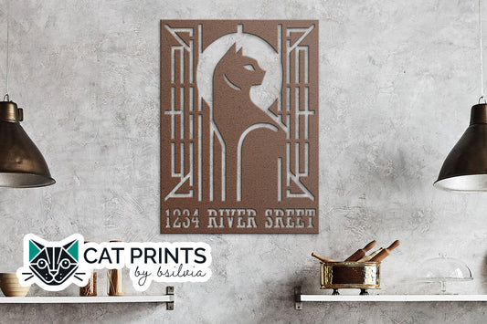 Purrsonalised Metal Signs: Art Deco Designs to Elevate Your Cat Lover’s Space