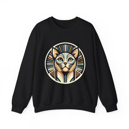 Art Deco Cat Crewneck Sweatshirt