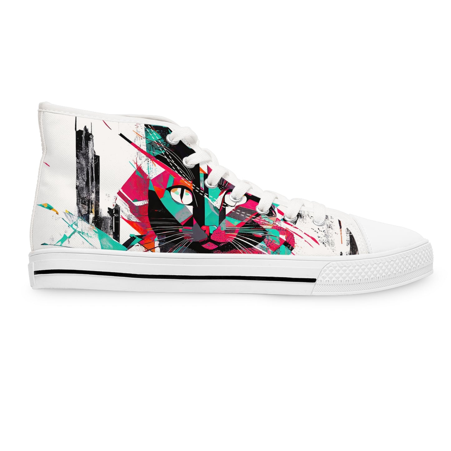 Cat Walkin' Wonders: Fierce Feline High Top Sneakers for Women