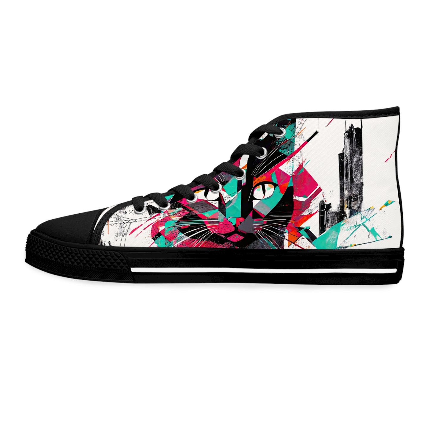 Cat Walkin' Wonders: Fierce Feline High Top Sneakers for Women