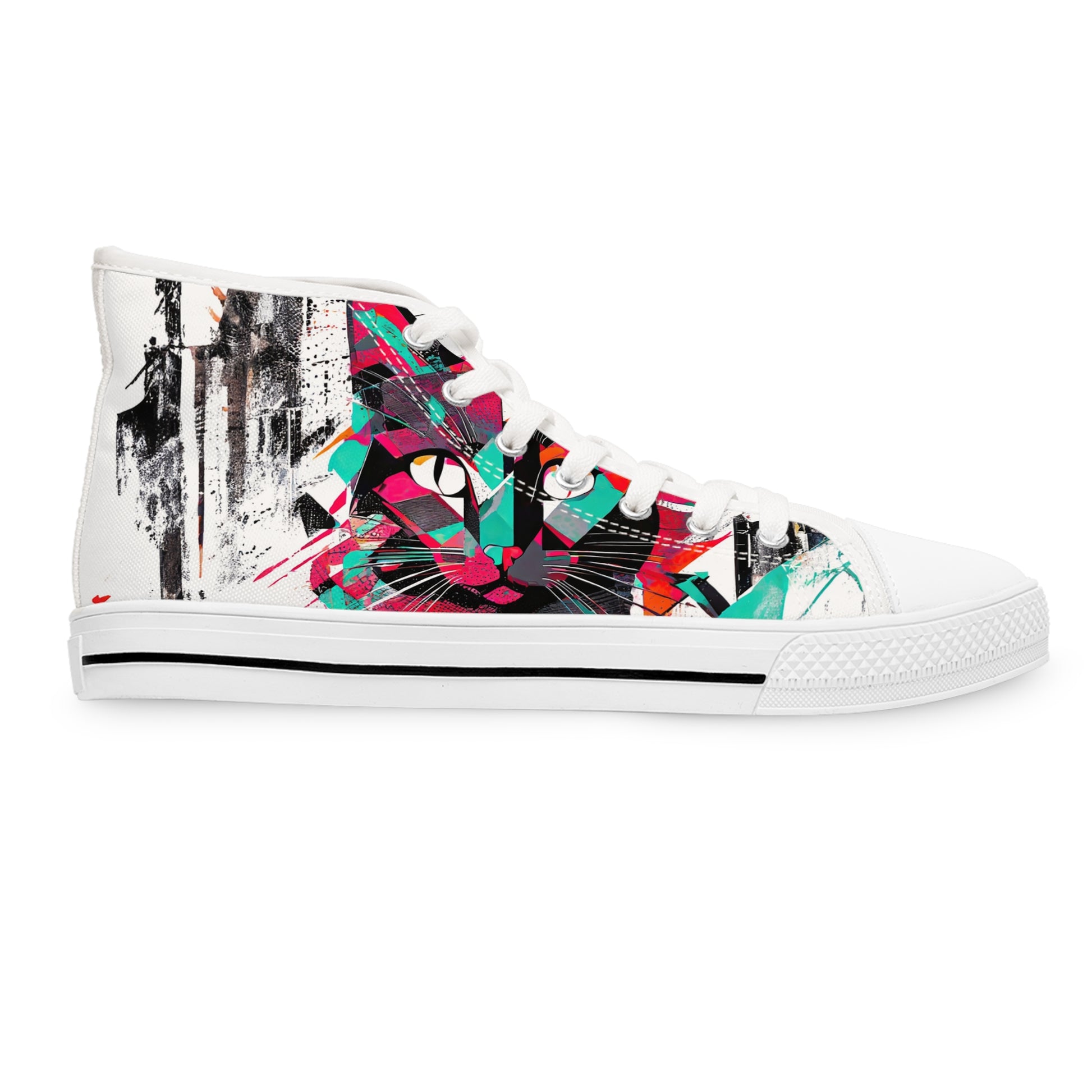 Cat Walkin' Wonders: Fierce Feline High Top Sneakers for Women