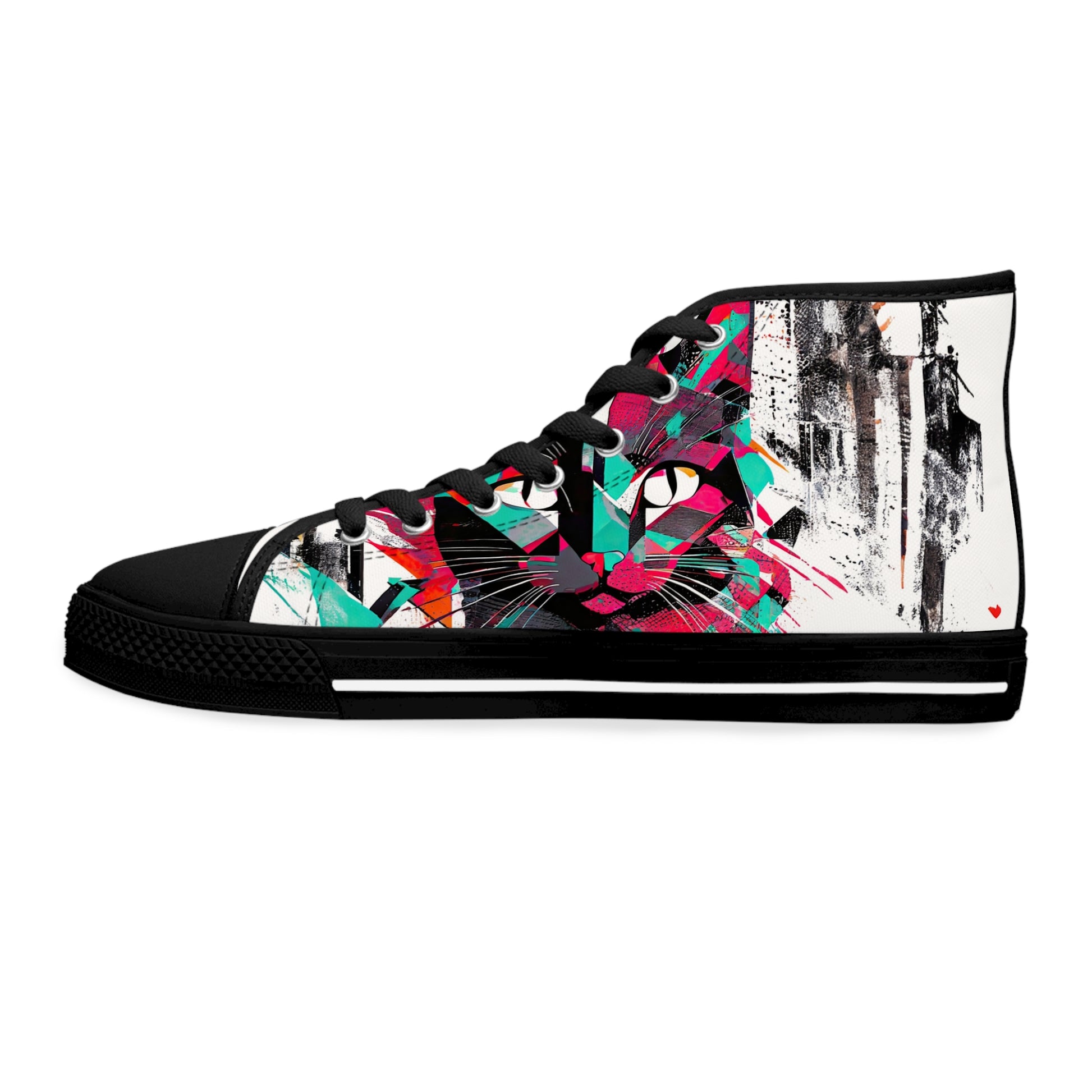 Cat Walkin' Wonders: Fierce Feline High Top Sneakers for Women