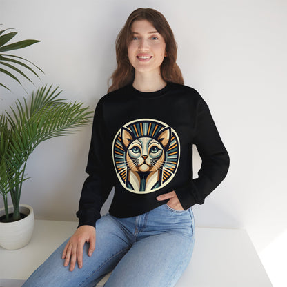 Art Deco Cat Crewneck Sweatshirt