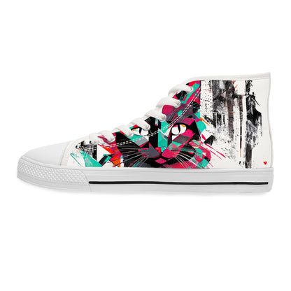 Cat Walkin' Wonders: Fierce Feline High Top Sneakers for Women