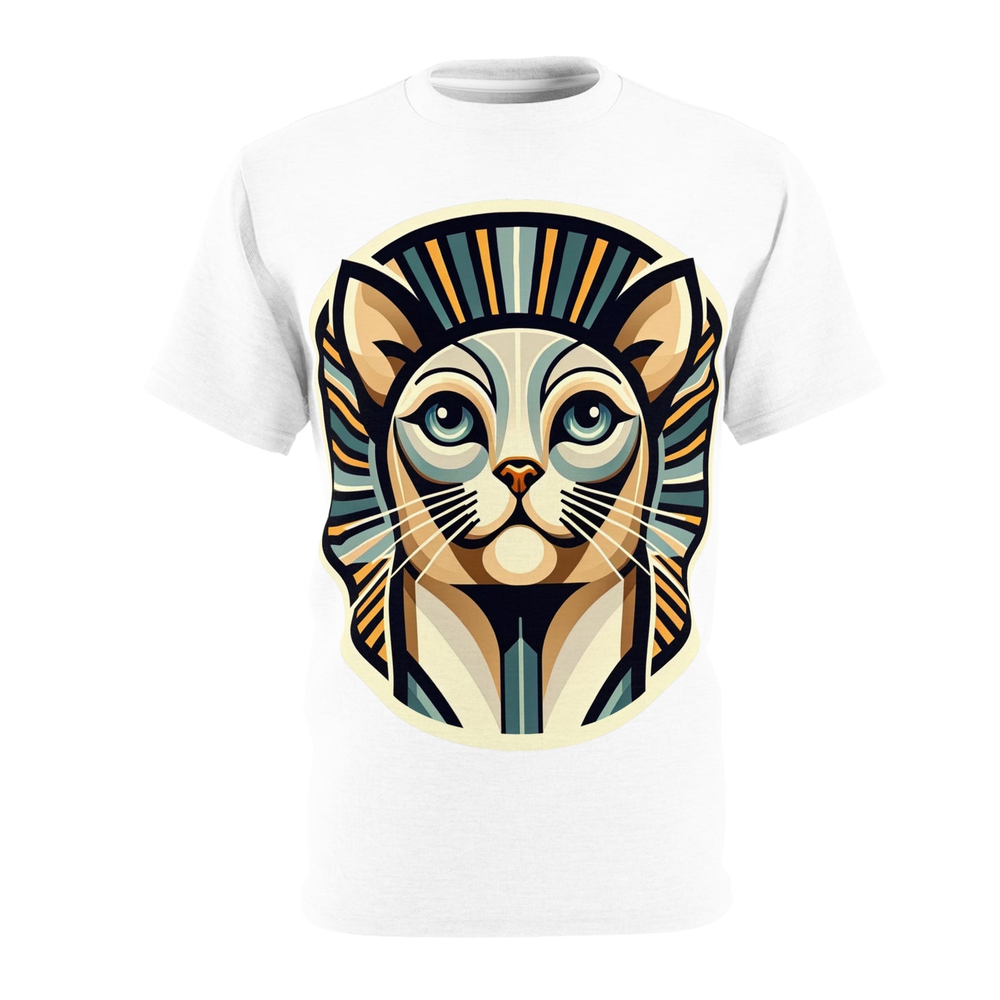 Feline Chic: Unisex Art Deco Unisex Cat Tee