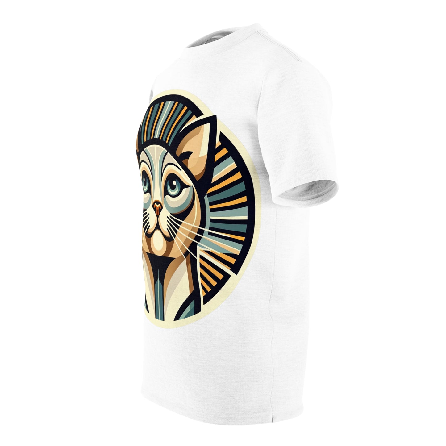 Feline Chic: Unisex Art Deco Unisex Cat Tee