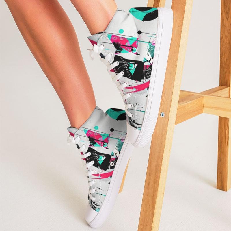 Kitty Kicks: Fierce & Funky Women's Hightop Sneakers