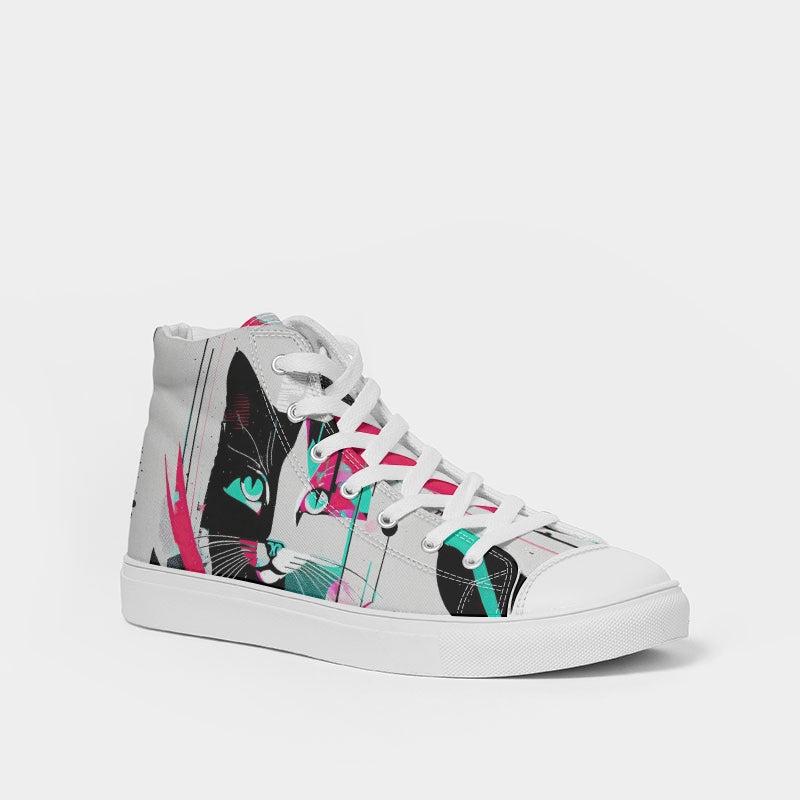 Kitty Kicks: Fierce & Funky Women's Hightop Sneakers