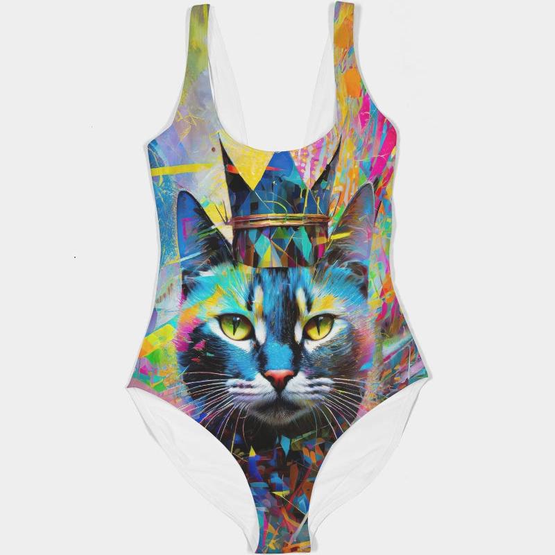 Regal Feline Fantasy Women's All-Over Print One-Piece Swimsuit